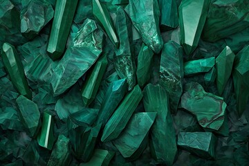 Emerald green crystal stone texture background,  Natural emerald quartz crystals - obrazy, fototapety, plakaty