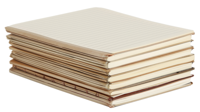 A colorful stack of notebooks perched artfully, creating a whimsical tower of education and inspiration