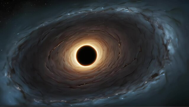 Spiral vortex Galaxy with Black Hole in Center