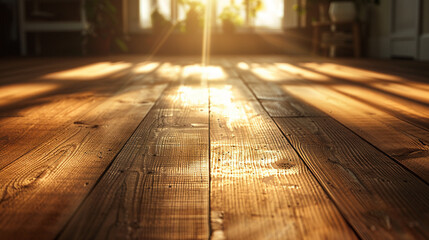 Clean wooden surface, morning light, natural patterns, simple charm - obrazy, fototapety, plakaty