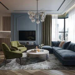 beautiful modern living room design by a architect in a apartment