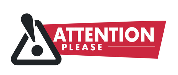 Attention Please Triangle Sign vector