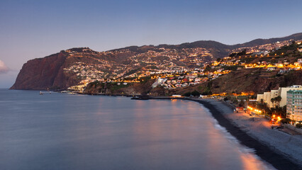 Madeira - Formosa black beach at sunset, Portugal