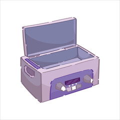 Nail tools sterilizer on white background