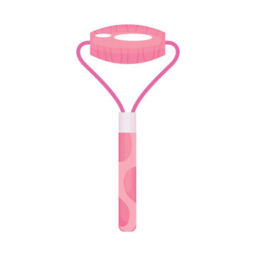 recommend clip art: Facial massage roller on white background