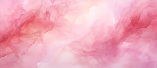 Fototapeta premium Pink and red abstract watercolor painting with a blend of vibrant colors creating a unique and artistic composition