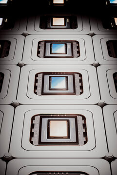 Integrated circuit in a row with illuminated lighting