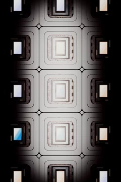 Integrated circuit microchip in a row with illuminated lighting