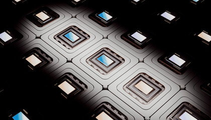 Integrated computer chips with illuminated lighting