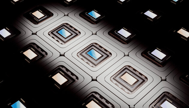 Integrated computer chips with illuminated lighting