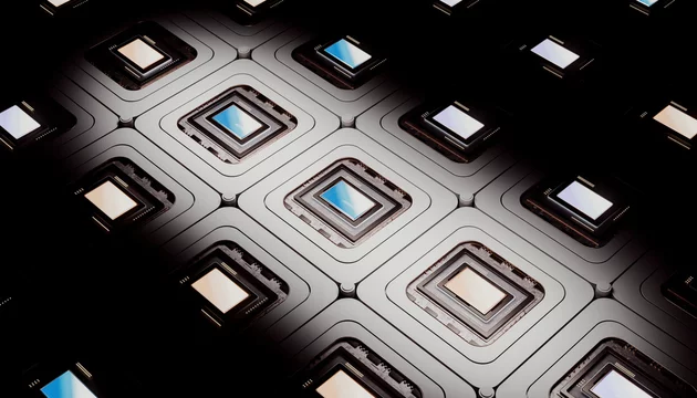 Integrated computer chips with illuminated lighting