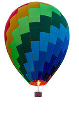 Colorful hot air balloon, isolated on a transparent background. - 773796389