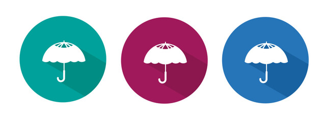 Icon for umbrella vector illustration in flat.