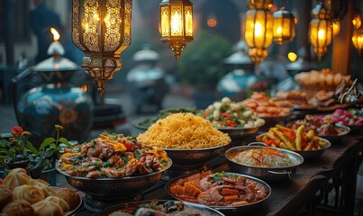 lanterns in the market ramazan