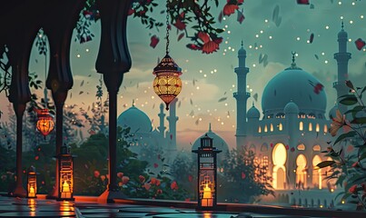 mosque at night ramasan