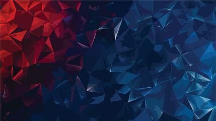 Dark Blue Red vector polygonal background. Glitter abs - obrazy, fototapety, plakaty