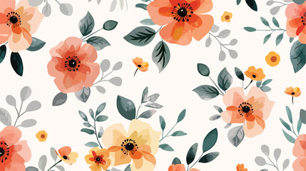 Flower pattern background vector art icons and graphic