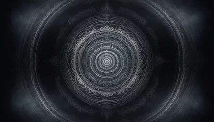 Foto op Plexiglas dark and mysterious Intricate abstract mandala wit (20) © Ali