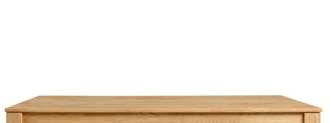 Wooden table top isolated  over  transparent background png illustration
