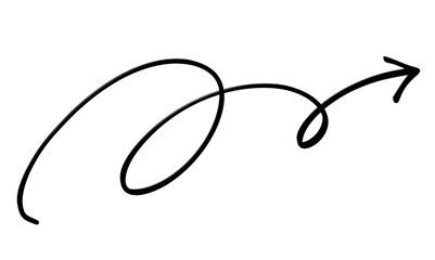 hand drawn black arrow line