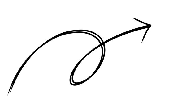 hand drawn black arrow line