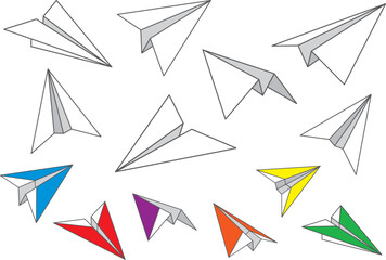 Fototapeta premium 紙飛行機セット