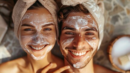  Couple Enjoying Face Wash Routine Together