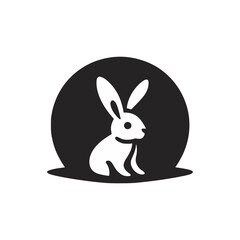 the rabbit hole logo vector illustration template design