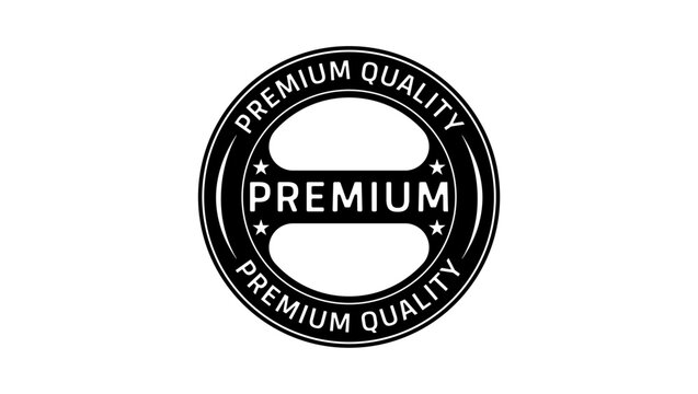 Premium quality stamp, black isolated silhouette