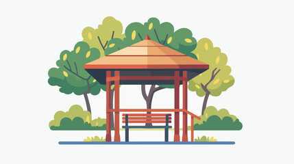 park kiosk design flat vector isolated on white background