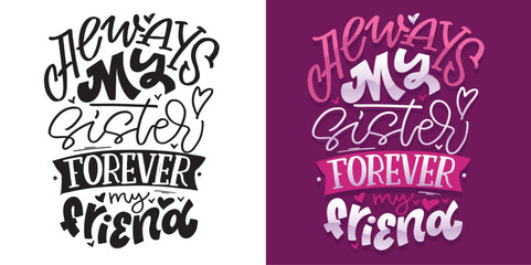 Funny hand drawn doodle lettering quote. Lettering print t-shirt design. 100% vector file. - obrazy, fototapety, plakaty