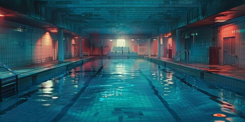 swimming pool - obrazy, fototapety, plakaty