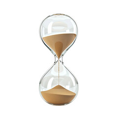  sand hourglass isolated on transparent background..
