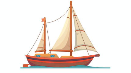 sailboat toy isolated icon vector illustration design