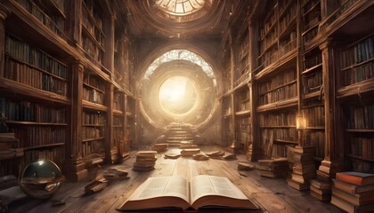 picture a library where books are portals to other upscaled 6