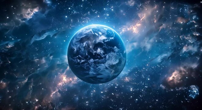 Space View Of Earth With Copy Space, Ideal For Background Or Wallpaper