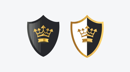 Shield Crown logo Shield and crown stock illustration