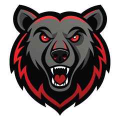 Bear head design, Bear icon vector, filled flat sign, solid pictogram illustration
