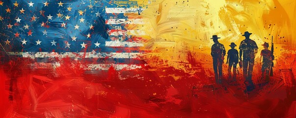 US flag day poster june 14 USA.art illustration - obrazy, fototapety, plakaty