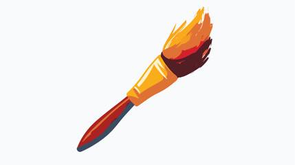 Paint brush icon. Flat vector isolated on white background