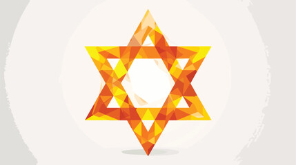 Star of David Icon  flat vector isolated on white background