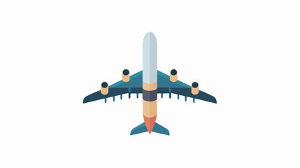 Plane icon vector Flat vector isolated on white 