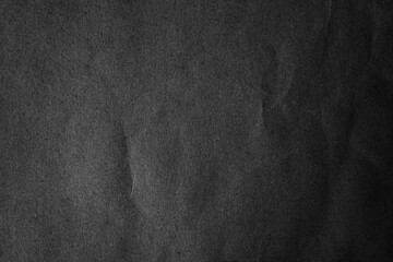 Blank Recycled creased wrap black color paper texture background - obrazy, fototapety, plakaty