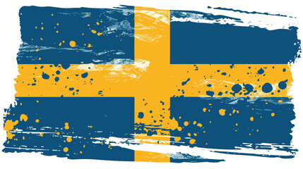 Sweden flag  flat vector isolated on white background