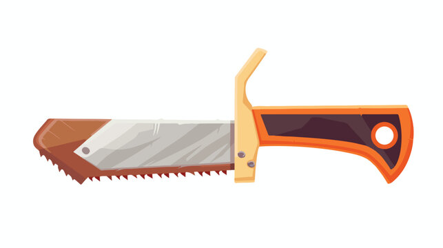 The construction tool icon. Hand saw. Drawing vector