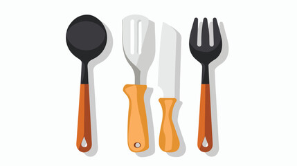 Roasting utensil cutlery icon vector illustration