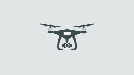 Unload Drone vector icon. Style isolated flat symbol white c