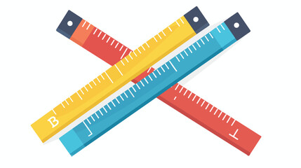 Rulers icon trendy flat design Flat vector