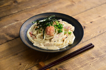 明太クリームうどん