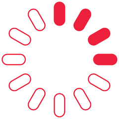 Obraz premium The progress of loading icon, processing of working sign, downloading symbol